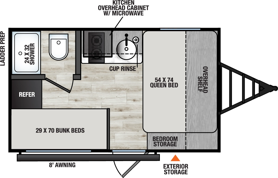 Viking Travel Trailers 12BH Floorplan
